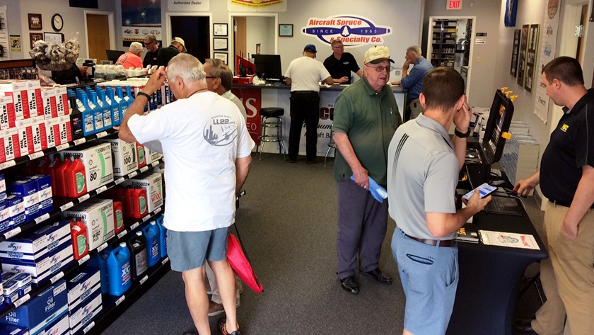 Customers visit the new location conveniently situated near DuPage Airport. Photo by Kollin Stagnito.