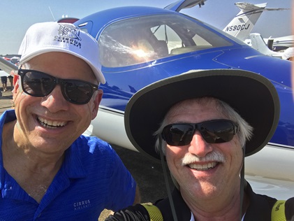 Reunited in Tennessee. Cirrus Business Development Specialist Gary Black and AOPA Associate Editor David Tulis paddled whitewater rapids together during a 2018 Green River trip in Colorado and Utah for pilots and military veterans. Photo by David Tulis.