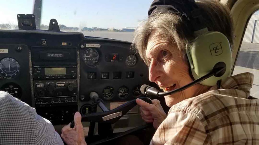 Barbara Gill  earned her private pilot certificate in 1968 after being told women couldn't be pilots. Photo courtesy of Erin Koelling.