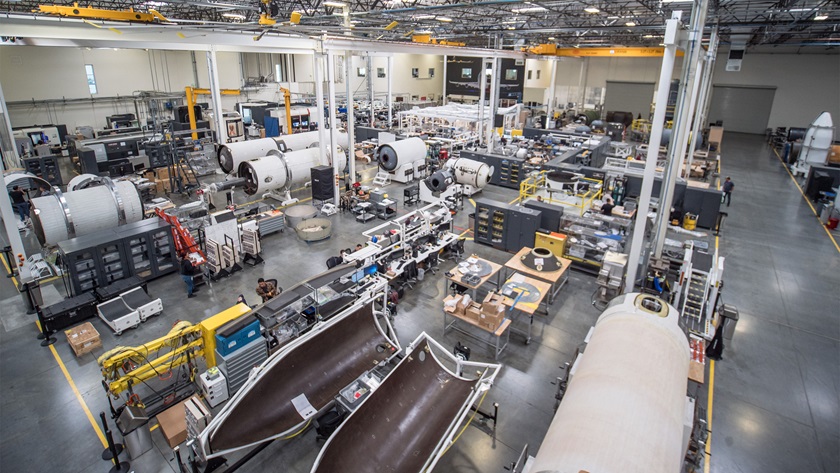 Virgin Orbit employees work in the Long Beach, California, facility. Photo courtesy of Virgin Orbit.