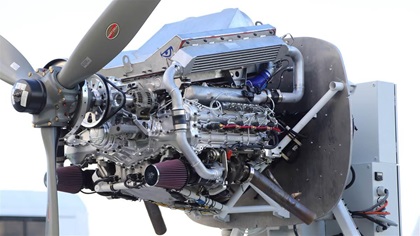 Engineered Propulsion Systems stirred excitement and won military research contracts with its aviation diesel engine design. Photo courtesy of EPS. 