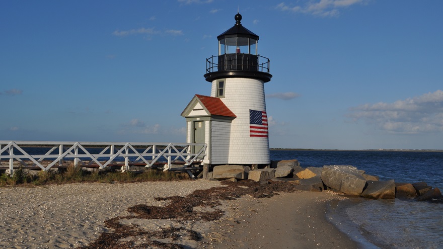 Brant Point Lighthouse on Nantucket. Photo courtesy of Tim Grafft/Massachusetts Office Of Travel &amp; Tourism.