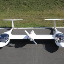 The four-seat Hy4 aircraft powered by a hybrid propulsion system includes hydrogen fuel cells and an electric motor. Photo courtesy of Modular Approach to Hybrid Electric Propulsion Architecture.