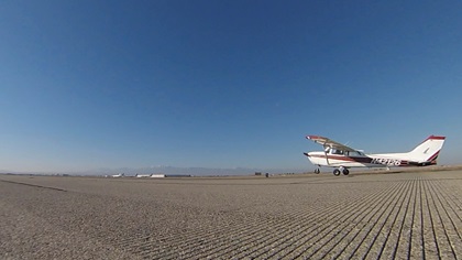 Christopher Freeze lofts the nosewheel of a rented Cessna 172 Skyhawk for 14,319 feet. Photo courtesy of Ken Freeze.