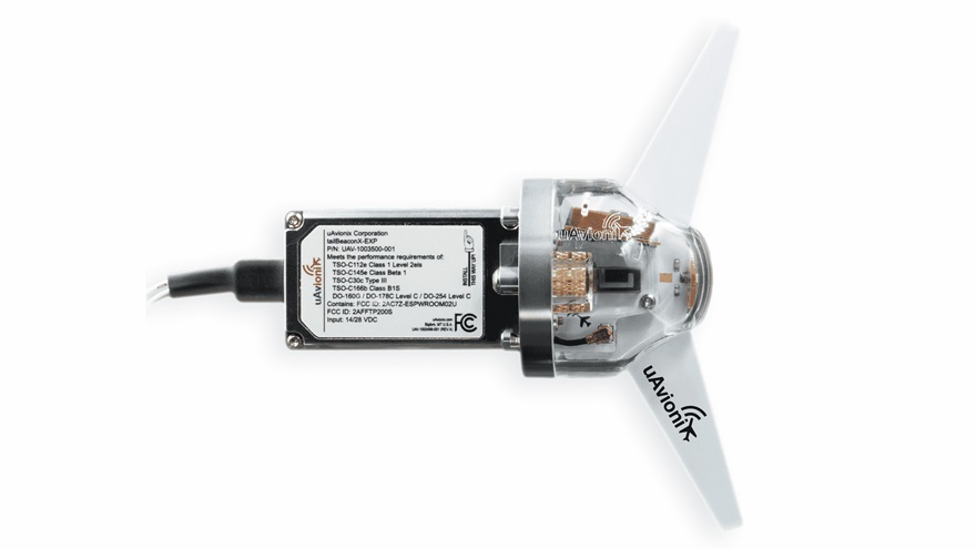 The tailBeaconX ADS-B transponder is designed for space-based surveillance. Photo courtesy of uAvionix.