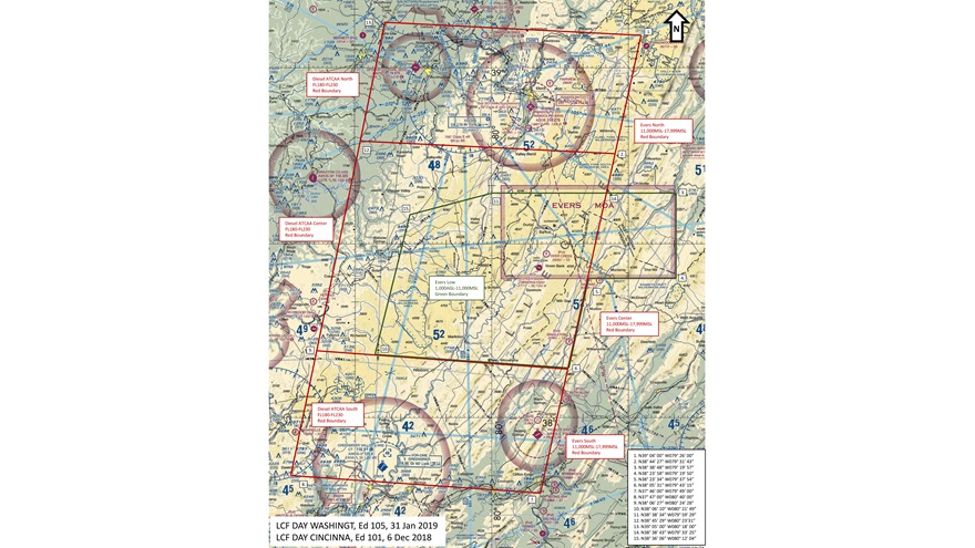 Proposed changes to Evers Airspace. Graphic courtesy of FAA.