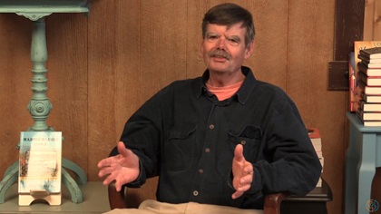 Jake Morrel gives a talk on his book. Image courtesy of WFKTV-4 via YouTube.