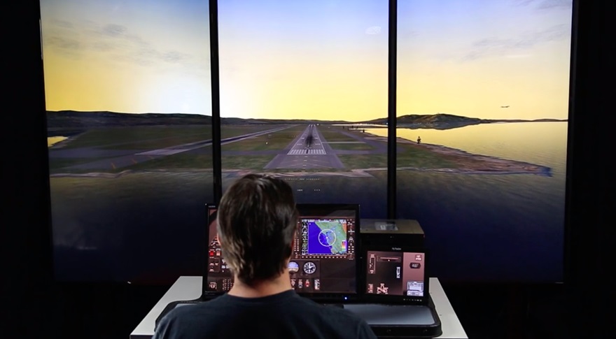 A final approach is shown during a FlyThisSim video. Photo courtesy of FlyThisSim.