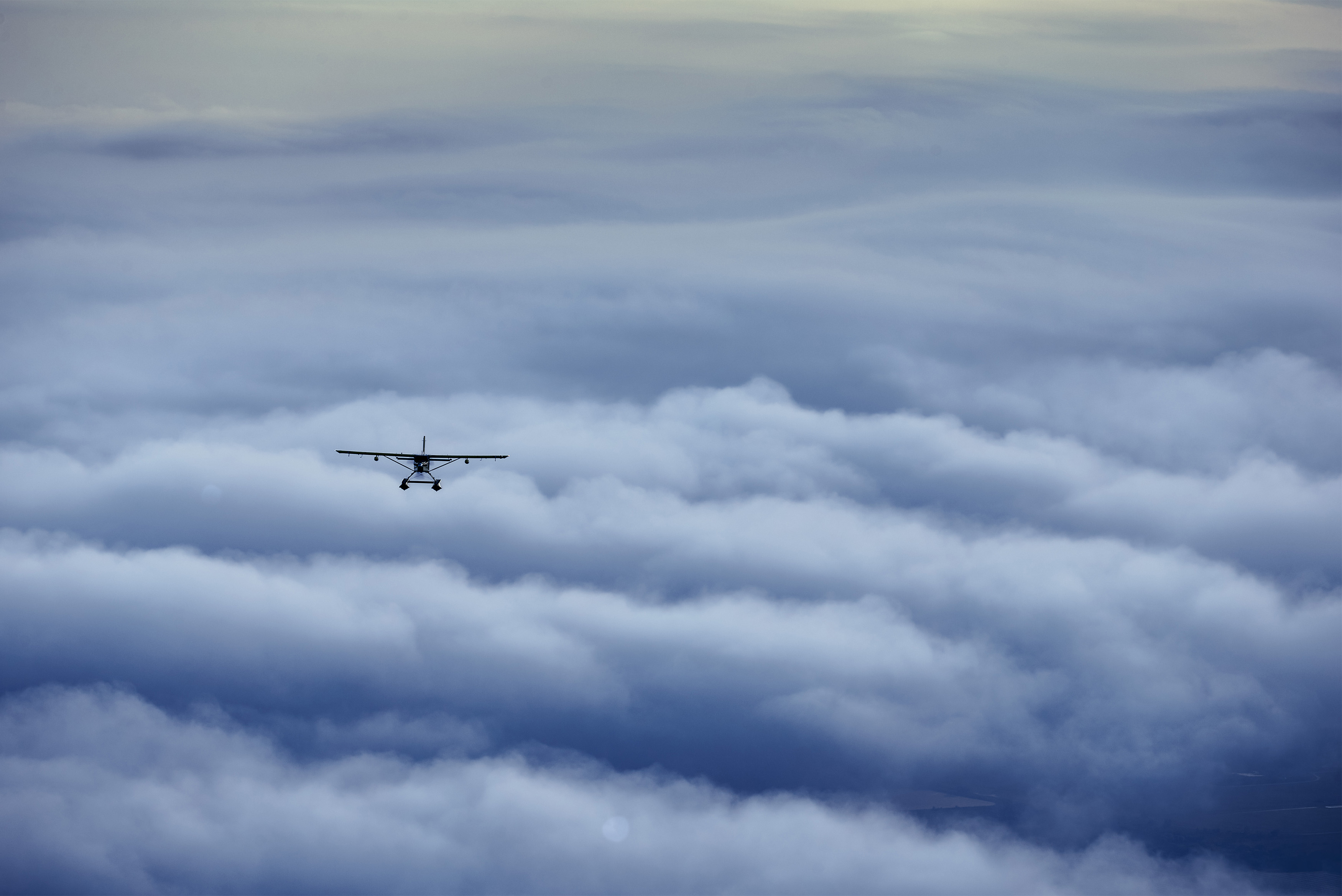 A Pilatus Porter PC-6, piloted by Cedric Gitchenko, is configured for medical evacuation operations south of Tampa, Florida. Photo by Mike Fizer.