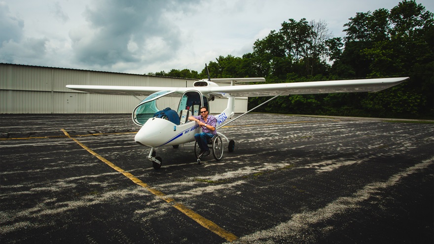 Sean ODonnell was the second Able Flight scholarship award recipient and the second recipient to earn a pilot certificate. Photo courtesy of Sierra Clark Photography.