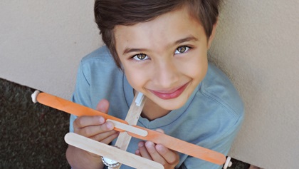 Nicholas Bubeck loves to make craft airplanes and turned that passion into a business. Photo courtesy of Creations by Nicholas.