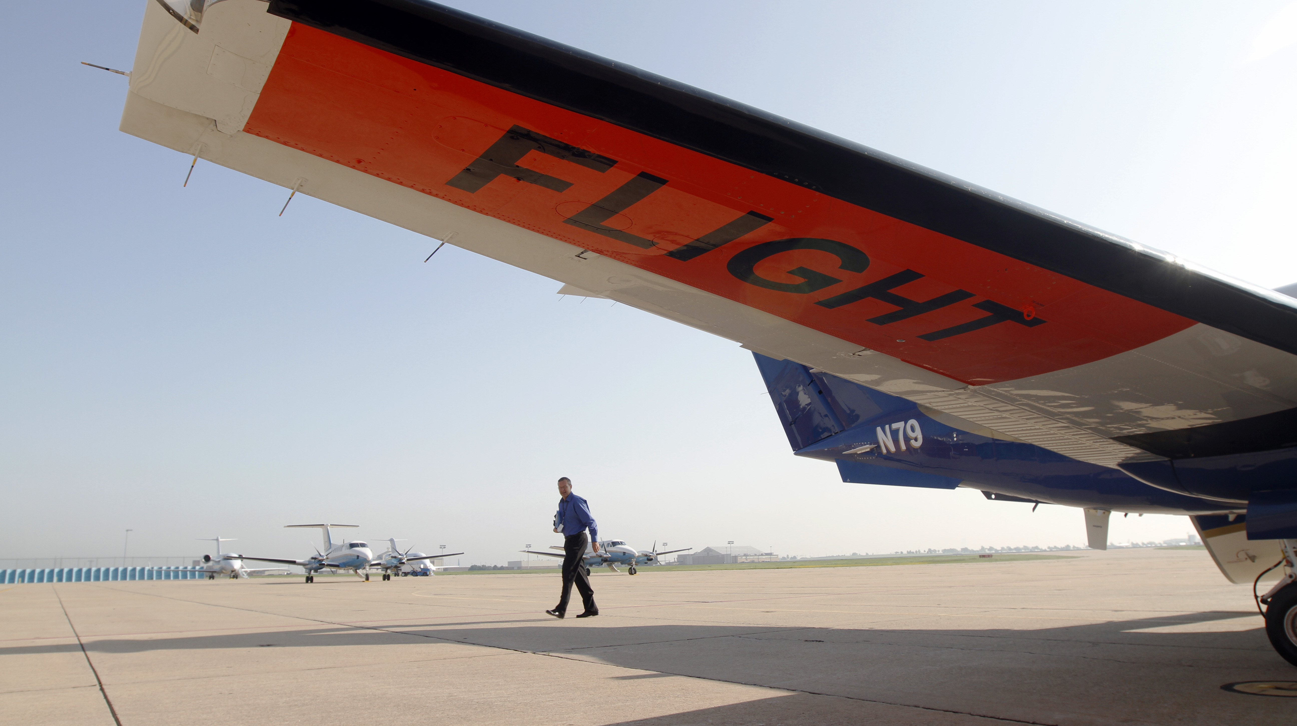 FAA pilots who inspect airports and navigation aids to confirm the accuracy and safety of published procedures will be flying with EFBs customized by Hilton Software for their specific mission. Photo by Jim Moore.