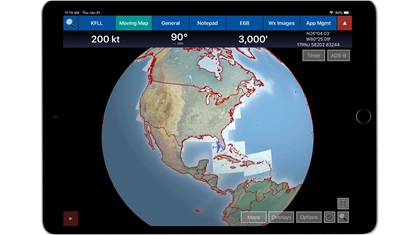 Aero App is a multi-function EFB developed by Hilton Software for the U.S. Department of Defense. FAA Flight Program Operations will use features specifically incorporated for its pilots and missions. Image courtesy of Hilton Software.