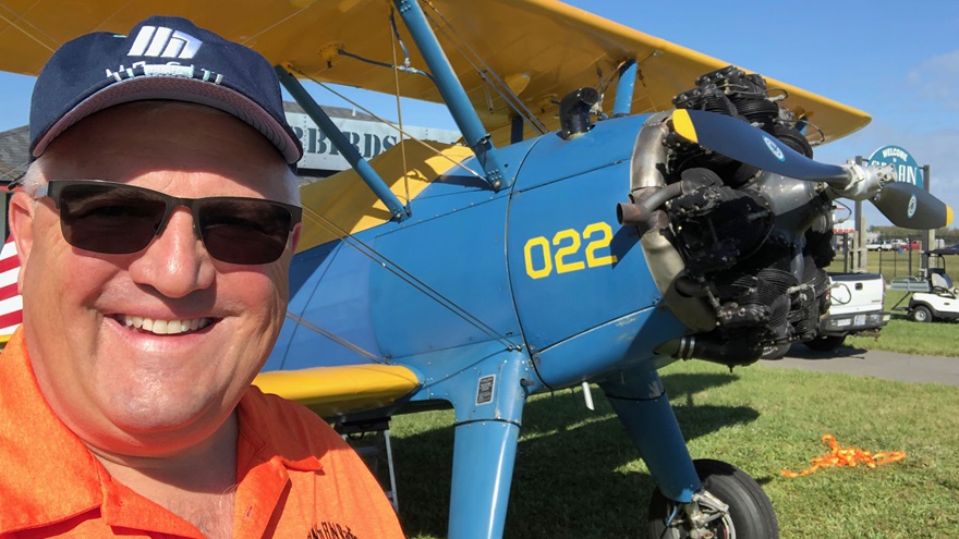 Career pilot and podcaster Carl Valeri advises prospective professional pilots to keep flying as airlines weather the coronavirus pandemic. Photo courtesy of Carl Valeri.