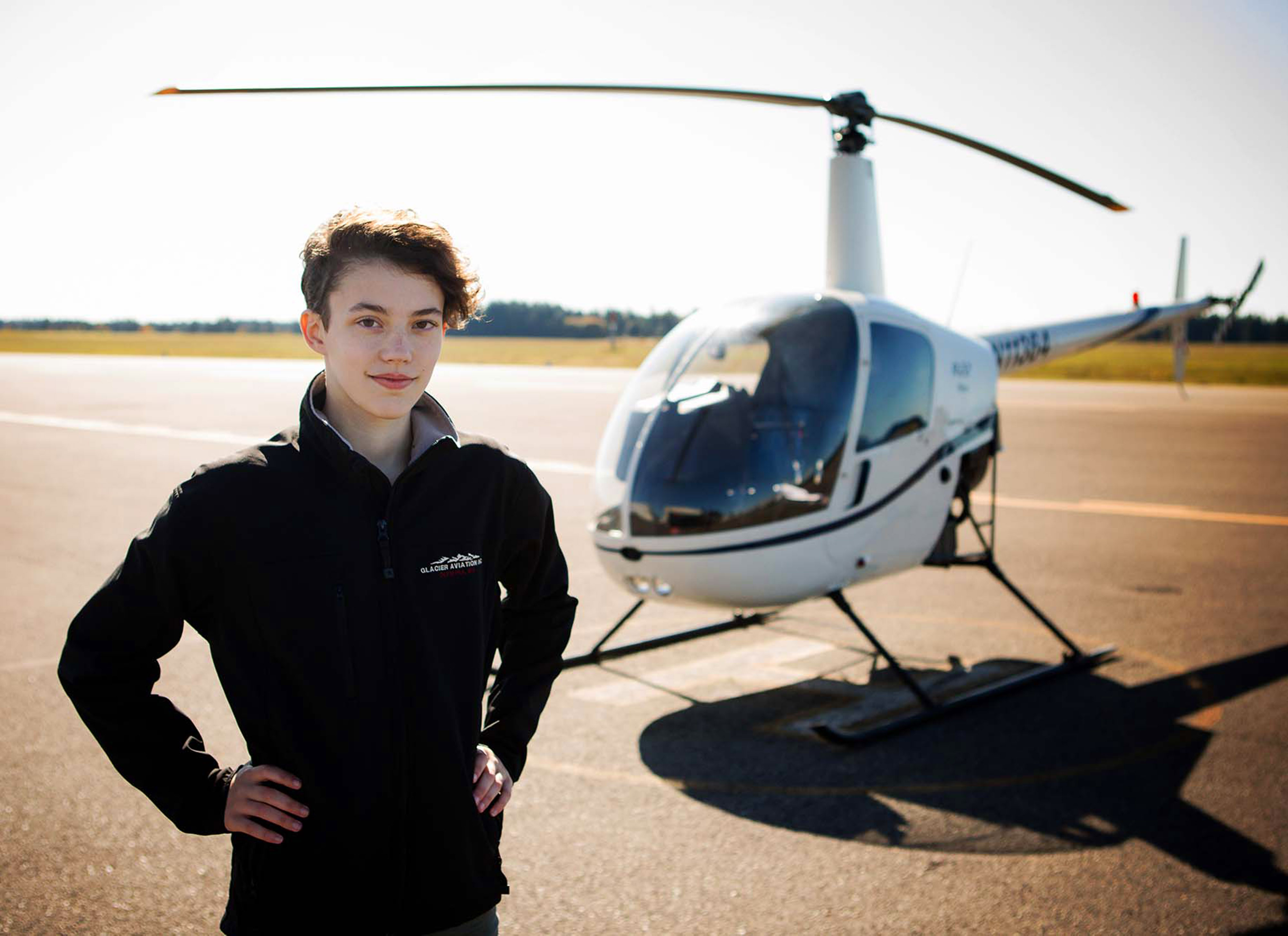 Alexa Dunn is a dual-enrollment honor student who will graduate from both Rainier High School in Rainier, Washington, and South Puget Sound Community College with her associate's degree. She earned her helicopter private pilot certificate in January at age 17 and is currently working on her instrument rating and commercial pilot certificate. She will be attending Embry-Riddle Aeronautical University to pursue an aeronautics degree. Photo by Cheryl Robinson.                                                                                                                                                                                                                                                                                    