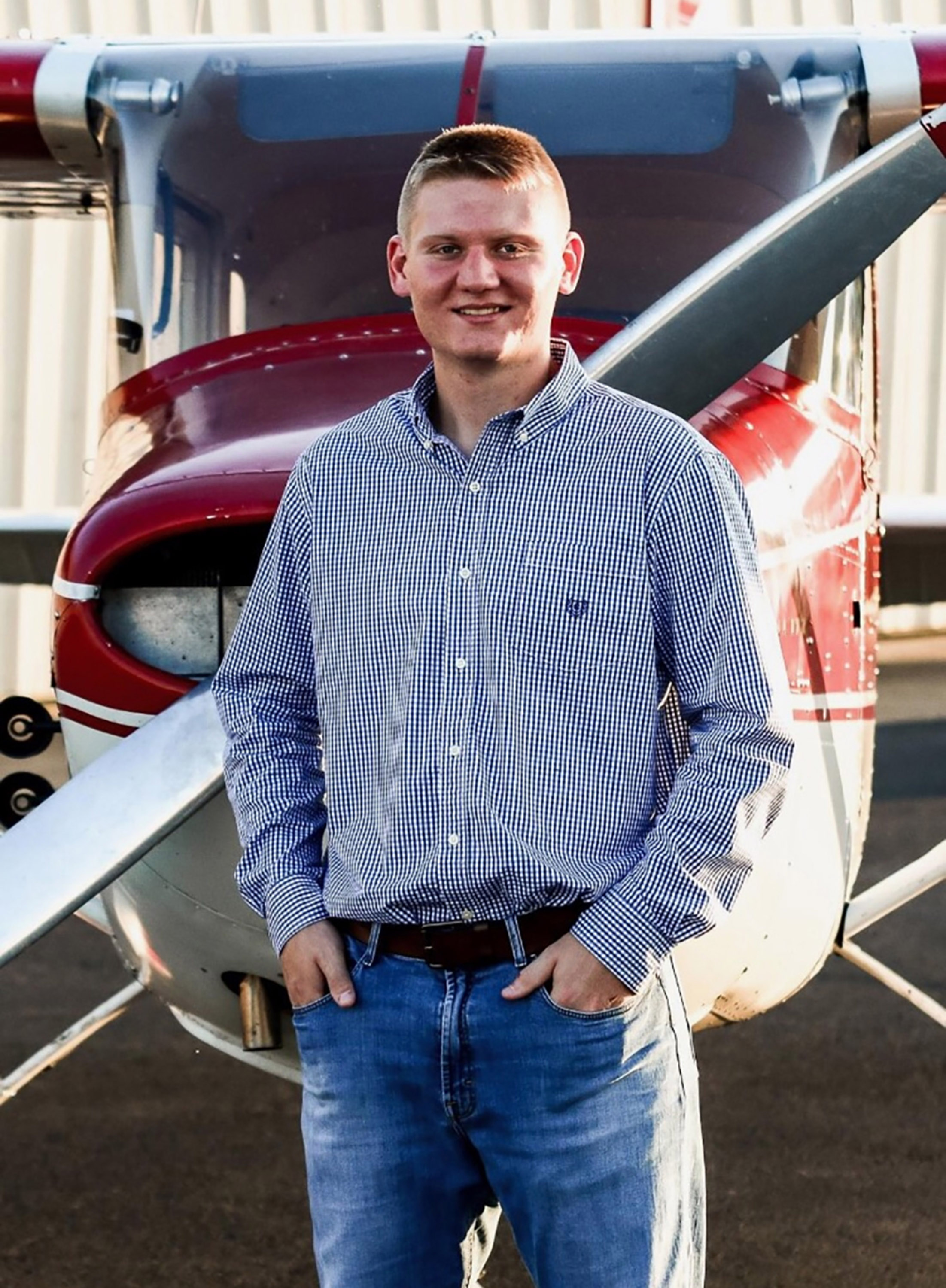 Clayton Janes earned his pilot certificate in the spring of 2019 and is a 2020 graduate of Adair County High School in Columbia, Kentucky. He plans to attend Somerset Community College to pursue a degree in aviation maintenance technology. Photo courtesy of Matthew Willis via Andrea Waggener.