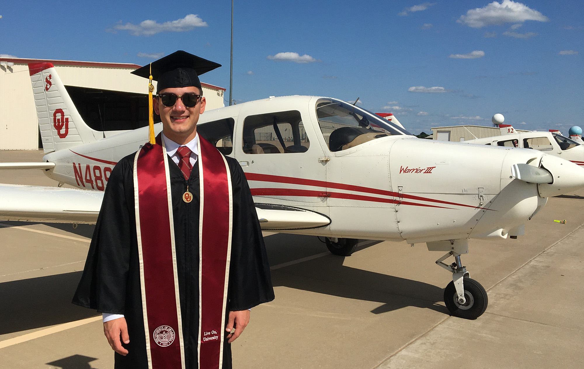 Jacob “Jake” Arredondo is a 2020 graduate of The University of Oklahoma in Norman, Oklahoma, with an Aviation Management degree. He earned his private pilot certificate through Peak Aviation at the City of Colorado Springs Municipal Airport before graduating from high school. Arredondo is currently a flight instructor for the University of Oklahoma School of Aviation. The family thanks flight instructor Allen Mathews for introducing Arredondo to flying. Photo courtesy of Megan Dierks.