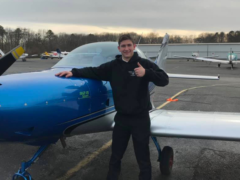 Graduating high school senior Justin Chirco, 18, “completed his first solo flight March 18 a few days before our city shut down for COVID-19 restrictions,” wrote Marlene Chirco. “As of last week the flight school has reopened and he is back in the air with just a few short hours of obtaining his private pilots certificate. He is scheduled for his solo cross-country flight May 23 then has to take his checkride. In the fall he will be attending Embry-Riddle Aeronautical University to continue his studies to become a commercial airline pilot.” Photo courtesy of Marlene Chirco.