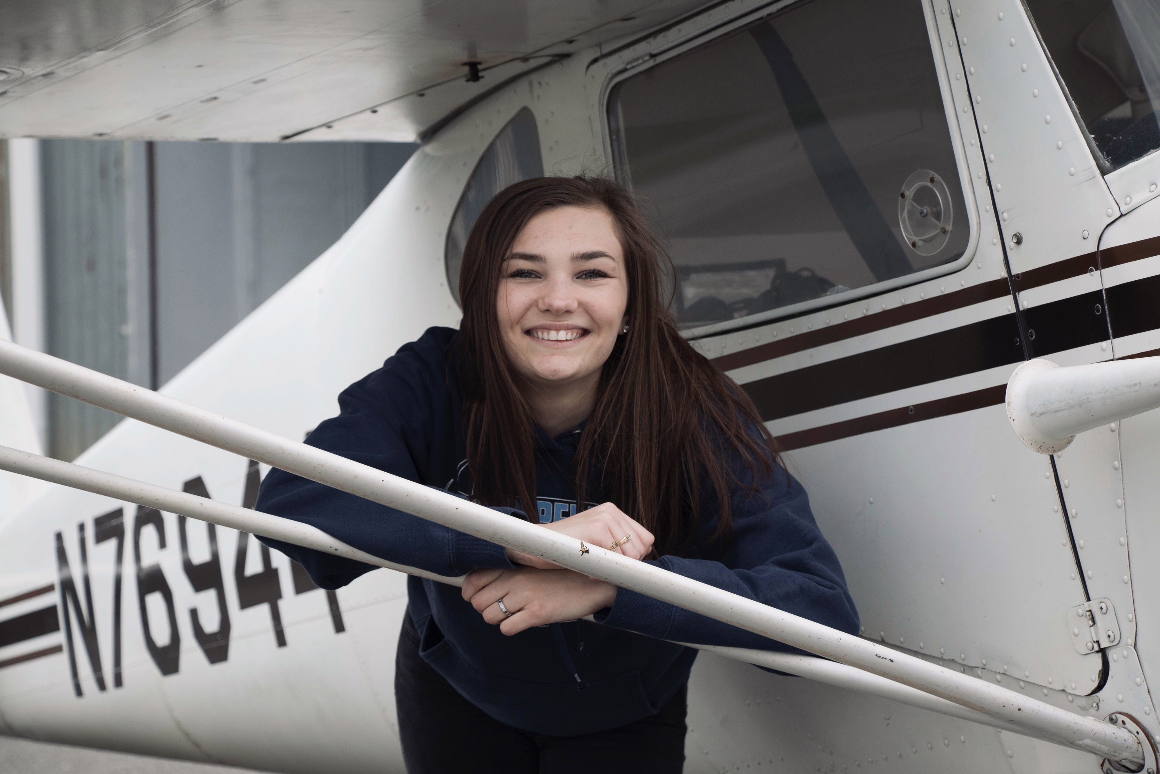 Olivia Thornton is a student pilot and a senior at Depew High School in New York. She plans to attend Bowling Green State University and major in flight studies with a specialization in flight technology and operations. Photo courtesy of Olivia Thornton.