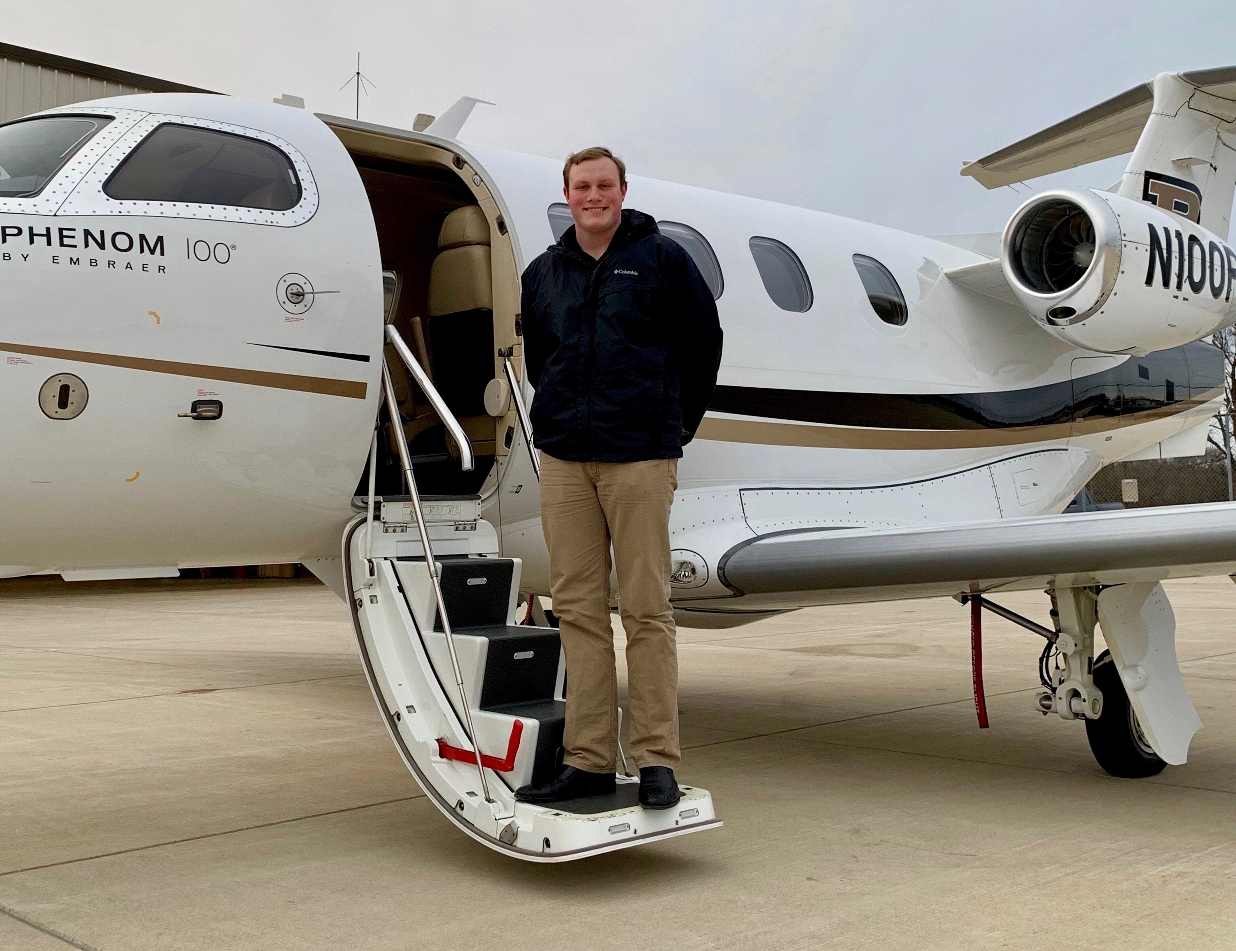 Peter Carter is a member of the Purdue University School of Aviation and Transportation Technology’s Professional Flight program class of 2020. Photo courtesy of Stephen Carter