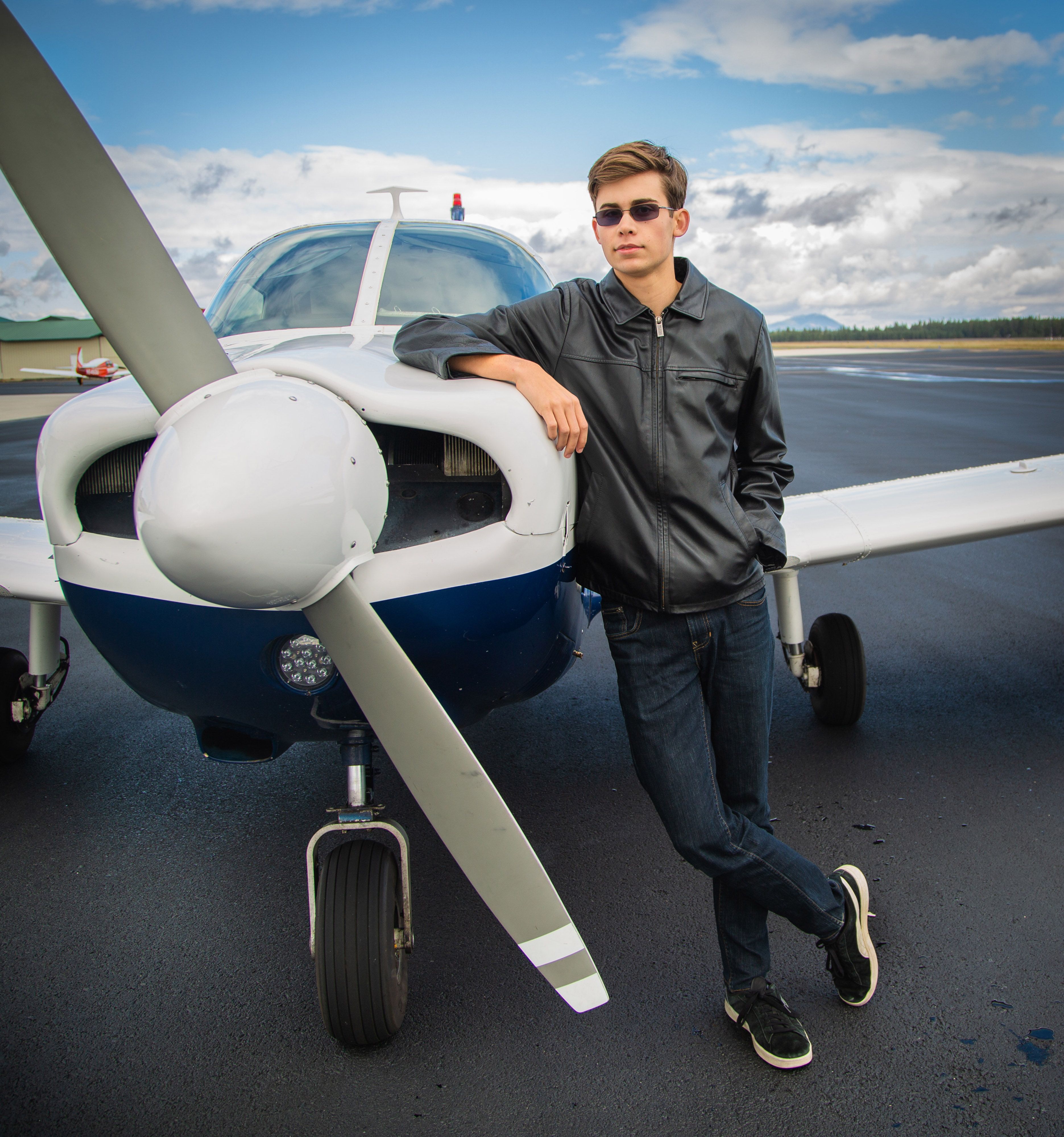 Soren Janson is graduating from Deer Park High School in Washington state and is on target to complete his private pilot certificate by the end of the summer. He is pursuing a bachelor of science degree at Central Washington University to become a professional pilot and hopes for a career in commercial, test flight, or cargo. Photo by Mojo Lab.        