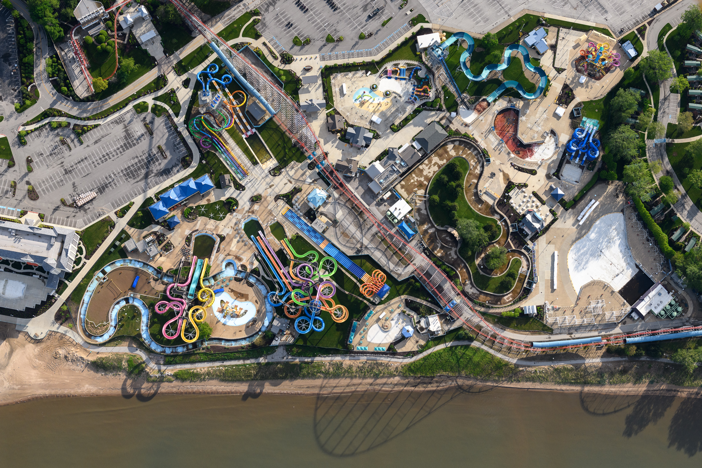 The Cedar Point amusement park remained empty during the height of the coronavirus quarantine period in May. Photo by Filip Wolak.