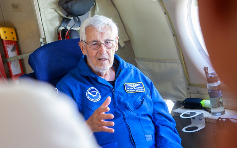 James 'Doc' McFadden, chief of programs for the National Oceanic and Atmospheric Administration's aircraft operations center, died September 28 at age 86. Photo courtesy of NOAA.