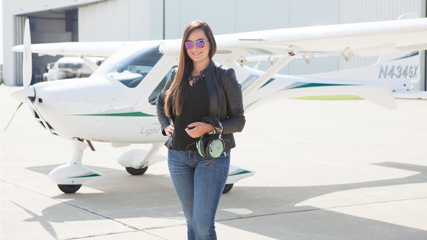 Jacqueline Ruiz is a pilot, entrepreneur, publisher, and philanthropist dedicated to encouraging a new generation of pilots to take flight. Photo by Daisy Jimenez.