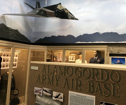 A good portion of the Tularosa Basin Museum of History focuses on the military history of the area, from the Alamogordo Army Air Base built six miles west of Alamogordo in 1941, which became Holloman Air Force Base, to the White Sands Proving Ground, which became White Sands Missile Range. Photo by MeLinda Schnyder.