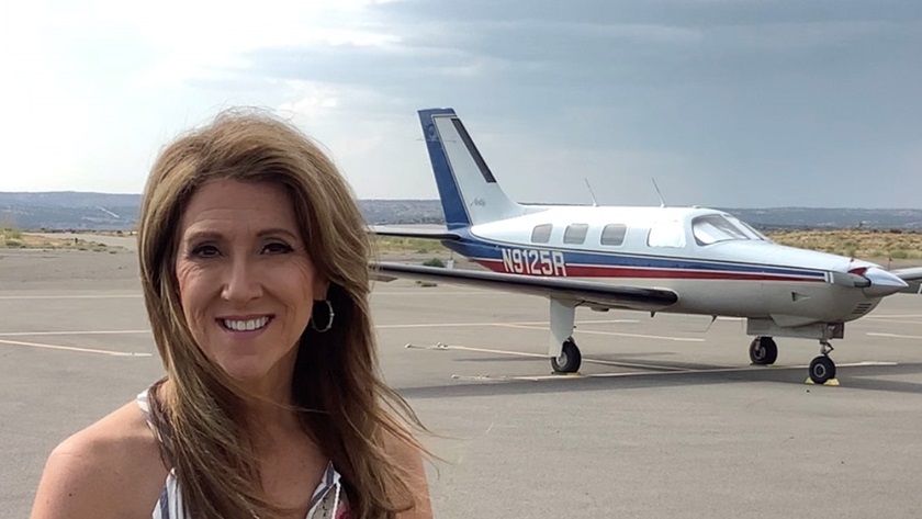 Retired Southwest Airlines Capt. Tammie Jo Shults and her husband, Dean, fly a Piper Malibu for personal travel. Photo courtesy of Tammie Jo Shults. 