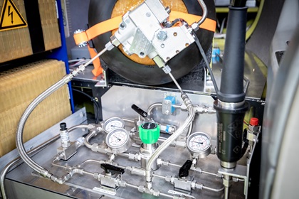 Pressurized hydrogen supplies the power for this Piper. Photo courtesy of ZeroAvia. 