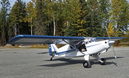 The kitbuilt Bearhawk Aircraft 4-Place STOL taildragger can be flown on wheels too. Photo courtesy of Bearhawk Aircraft.