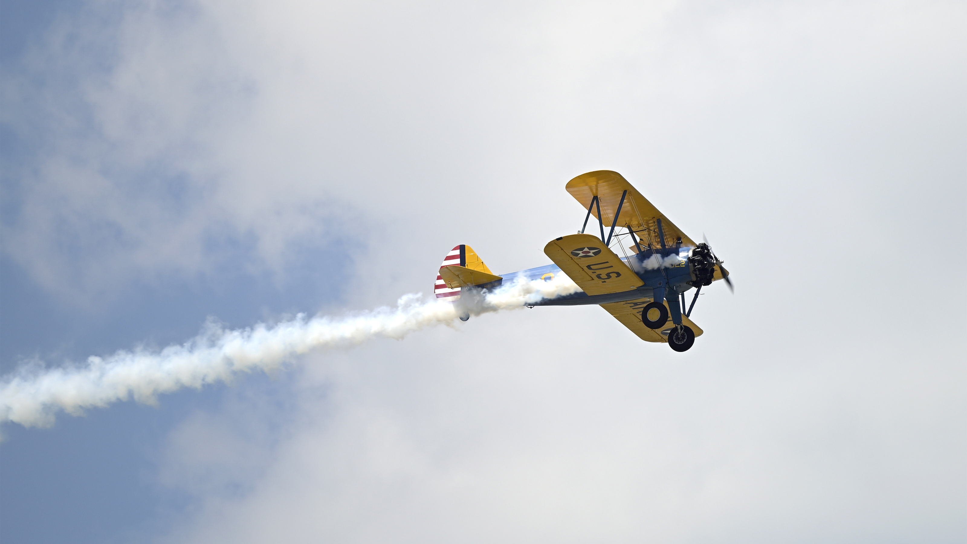 A Boeing Stearman flies during the Sun 'n Fun Aerospace Expo. Photo by Phelan M. Ebenhack. 