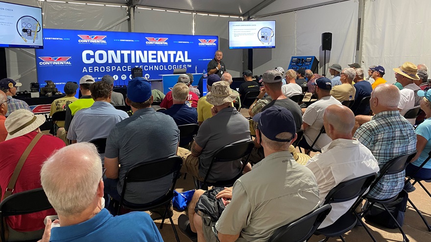 EAA AirVenture provided opportunities for aircraft owners and mechanics to deepen their knowledge of maintaining aircraft. Photo courtesy of Continental Aerospace Technologies.