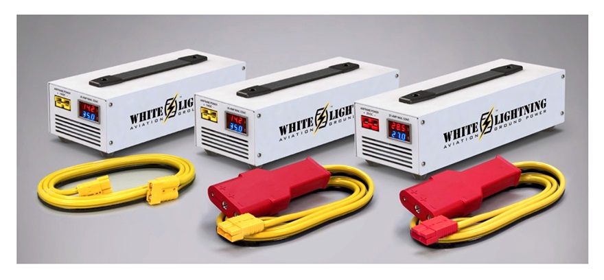 Small, low-cost ground power units designed for experimental amateur-built and certified aircraft were recently introduced by electronics company White Lightning. Photo courtesy of White Lightning.