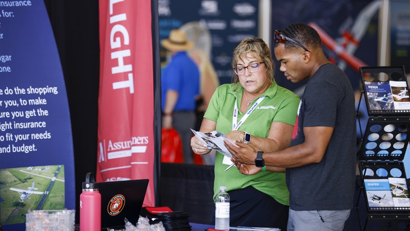 One-on-one conversations with aviation company representatives was a highlight of the Aviation Showcase.