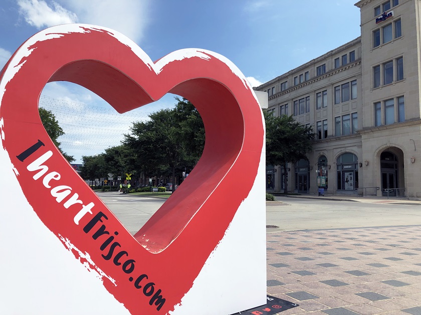 Across the street from Frisco’s Toyota Stadium is Frisco Square, a tree-lined shopping, dining, and entertainment development. Photo by MeLinda Schnyder.