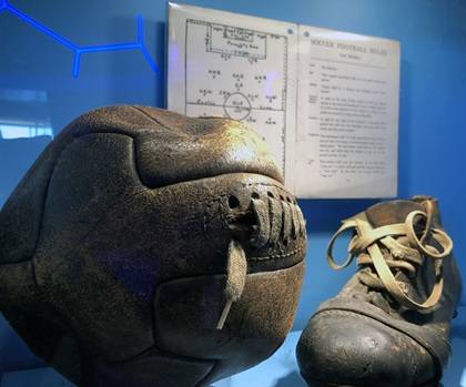 The National Soccer Hall of Fame Experience in Frisco, Texas, has more than 400 artifacts from the evolution of the sport in the United States and also features interactive games. Photo by MeLinda Schnyder.