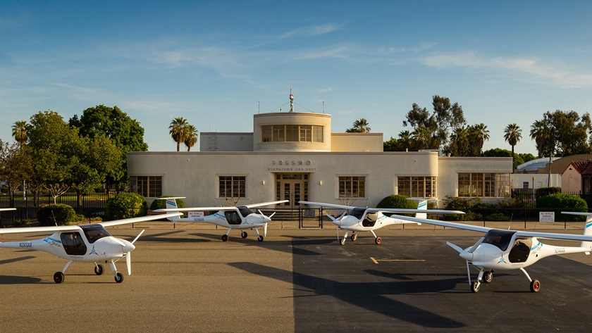 Four Pipistrel Alpha Electros imported to California in 2018 remain unavailable for flight training because of their experimental airworthiness certificates. Photo by Douglass Fletcher Sisk, courtesy of the Sustainable Aviation Project.