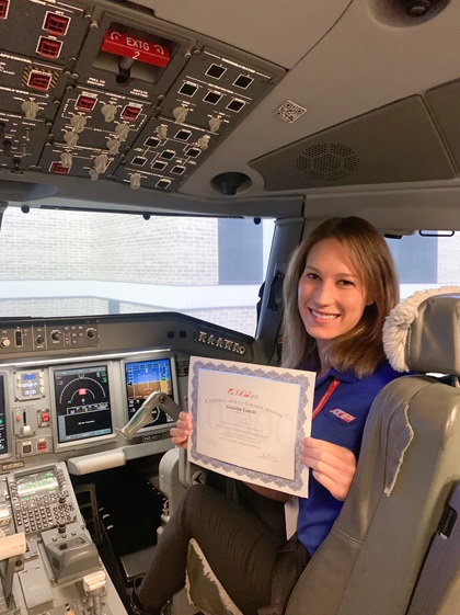 Gretchen Leneski is the 10,000th ATP CTP graduate from ATP JETS in Dallas/Fort Worth, Texas. Photo courtesy of ATP.