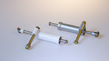Refurbished shimmy dampers. Photo courtesy of Doug Haughton.