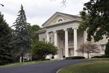 Hawthorn Hill, the mansion built by the Wright brothers after they gained fame and fortune from airplane sales. Photo by Dennis K. Johnson.