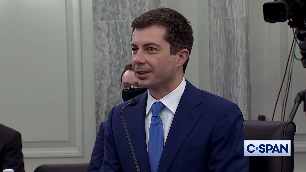 The U.S. Senate has confirmed Pete Buttigieg as the new secretary of transportation. Photo courtesy of C-SPAN via YouTube.