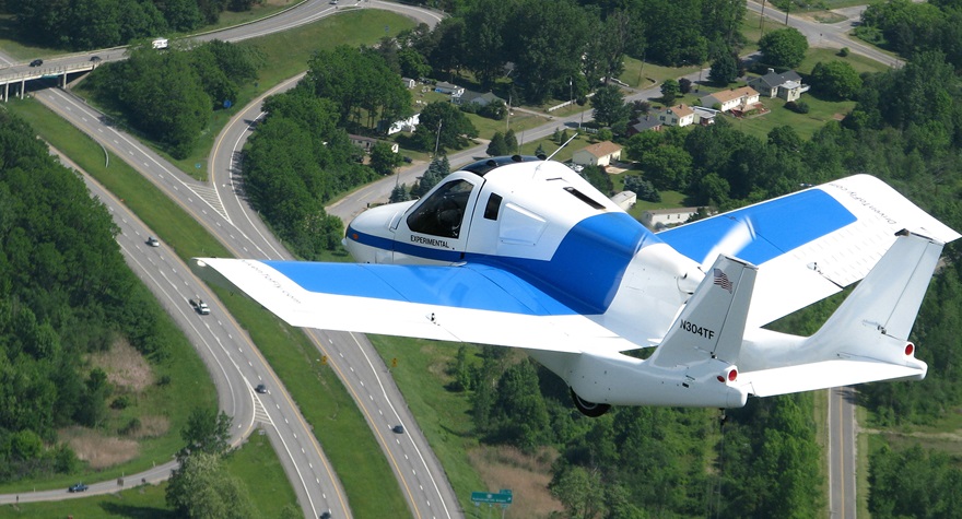 The Terrafugia Transition is a two-person light sport aircraft. Photo courtesy of Terrafugia.