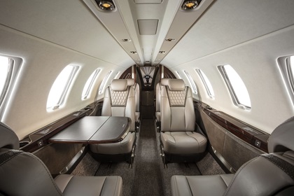 The Citation CJ4 Gen2 can seat up to 10 passengers and offers a choice of seating configurations. Photo courtesy of Textron Aviation.