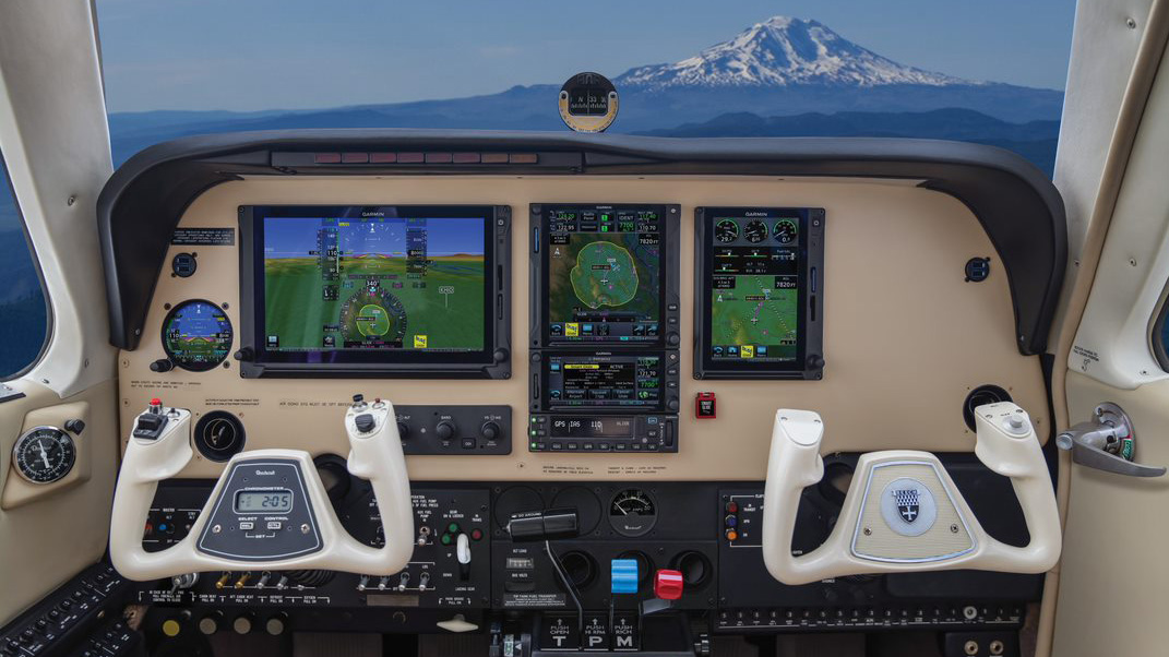 A free software update for Garmin GTN Xi navigators coupled with a compatible Garmin display will enable a set of features called Smart Glide, designed to help a pilot facing a loss of engine power find the nearest suitable runway and focus on the most important tasks. Photo courtesy of Garmin International Inc.