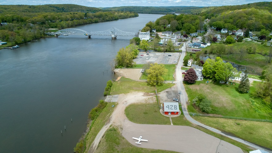 Aerial view of Goodspeed Airport in East Haddam, Connecticut. Photo by Jim Moore.
