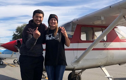 Student pilot Meagan Huerta trains in a Cessna 150 at A-Cent Aviation Inc. in Jacksonville, Florida. Photo courtesy of Meagan Huerta.