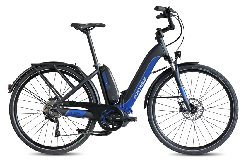 The Montague Bikes M-E1 can provide electric pedal power for nearly 50 miles on a charge. Photo courtesy of Montague Corp. 