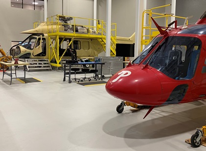 Leonardo's Philadelphia training center features simulators for maintenance training in addition to full-motion flight simulators for pilot training and 10 classrooms. Photo courtesy of Leonardo.